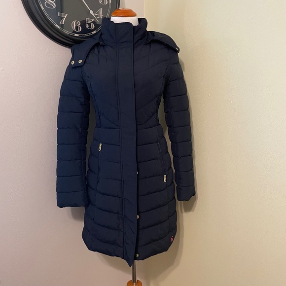 Joules Jackets Coats Joules Dartwell Synthetic Longline Puffer Coat Uk 6 Fits Navy Poshmark
